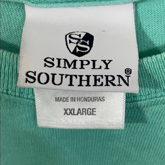 Women's Simply Southern Teal Seashell Tee. "Call me on my Shell" Size XXL - Picture 3 of 5